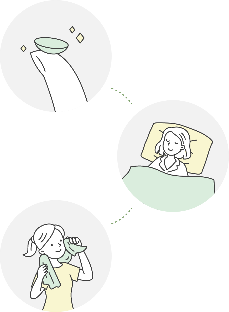 オルソケラトロジーレンズの使用方法